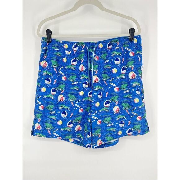 Peter Millar Golf Gator Gimme Swim Trunk Blue Marin Lined Size Large 7" Inseam - Picture 2 of 12
